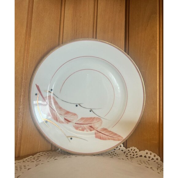 Vintage Bavaria Porcelain Teacup Saucer 3 Piece Set Orange White Hand Painted - Picture 8 of 9